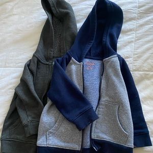 2 Cat & Jack Zip up Hoodies